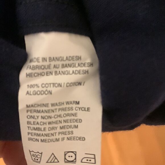 IZOD NWT navy blue flannel double pocket button down shirt Size 3X - Picture 4 of 6